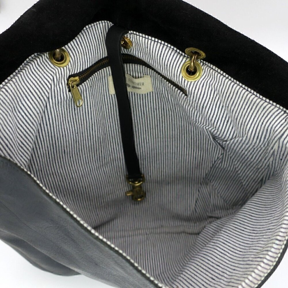 Bone Feather Handbag Nashville, TN Handcrafted Genuine Leather Large Flap Purse - Picture 3 of 5